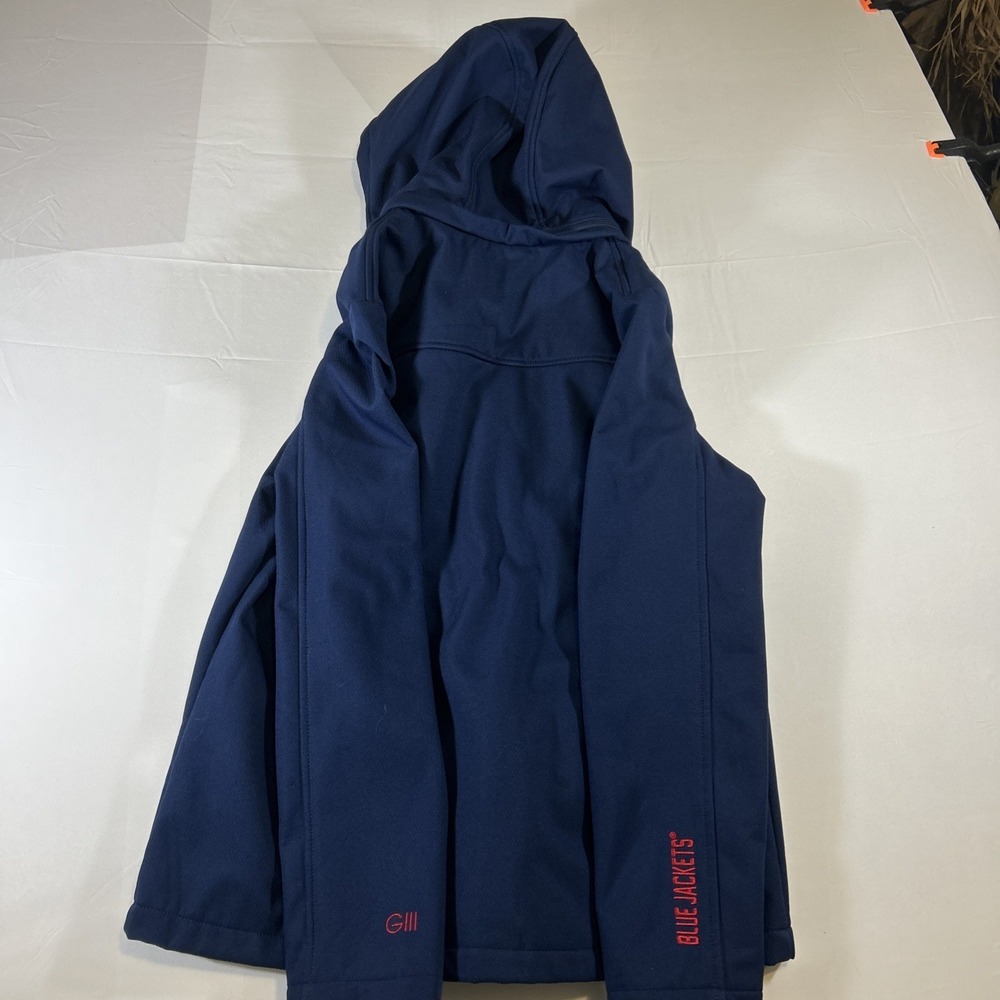 G-III Columbus Blue Jackets Women's Hooded Full Zip Jacket Large NW/OT Navy Blue - Picture 5 of 5
